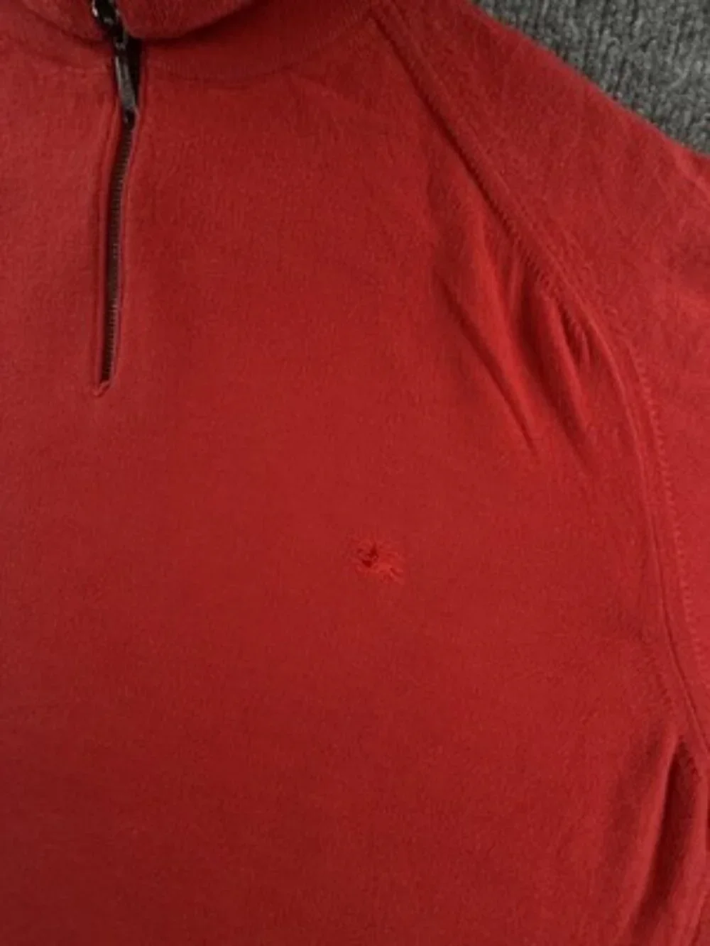 Burberry London Zip Turtleneck Red Pullover 5 Sweater Knit Solid Long Sleeve
